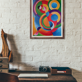 Abstraction orphisme 41 x 33 cm
