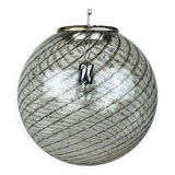 Vintage swirling Murano glass pendant lamp La Murrina, Italy, 1970s
