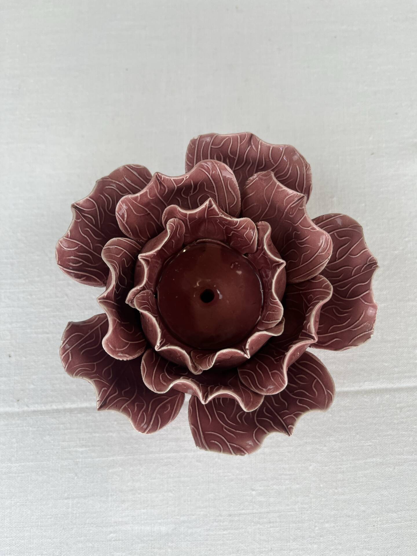 Ceramic flower candlestick