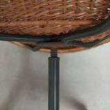 Wicker basket armchair
