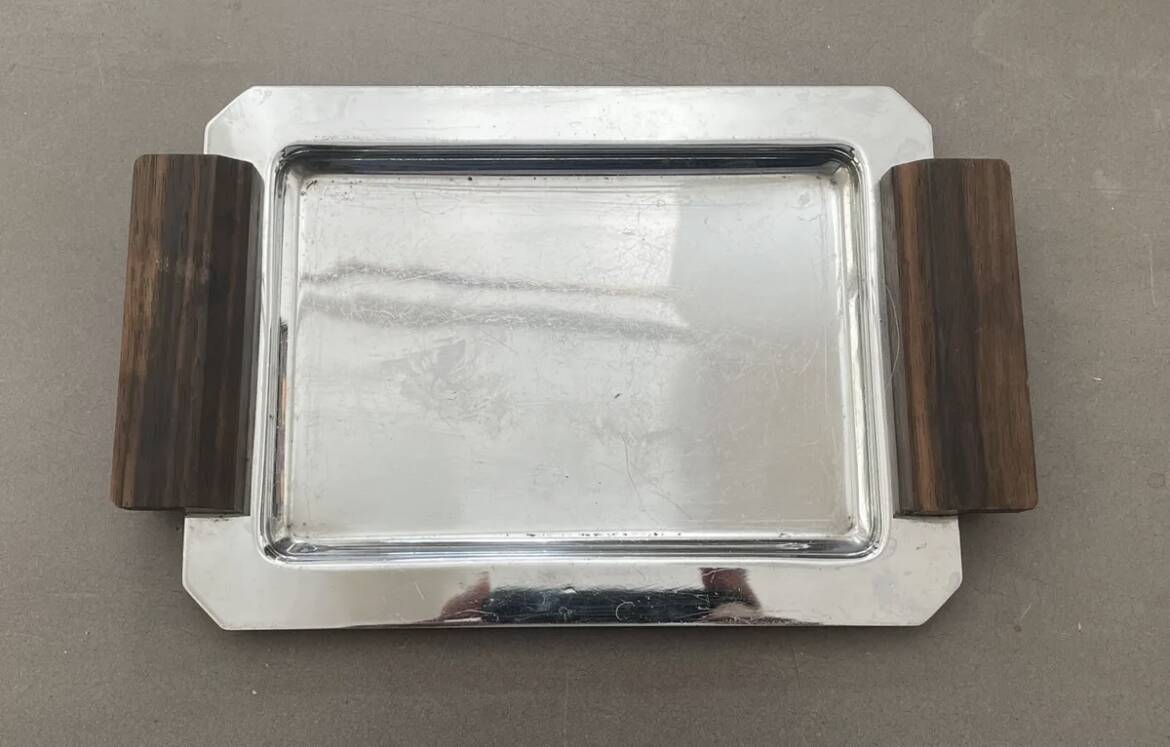 Art deco tray year 30 rosewood in the spirit of Puiforcat
