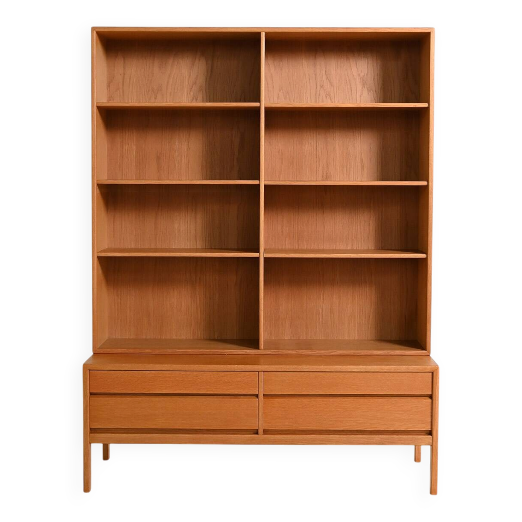 Scandinavian oak bookcase, 1960s