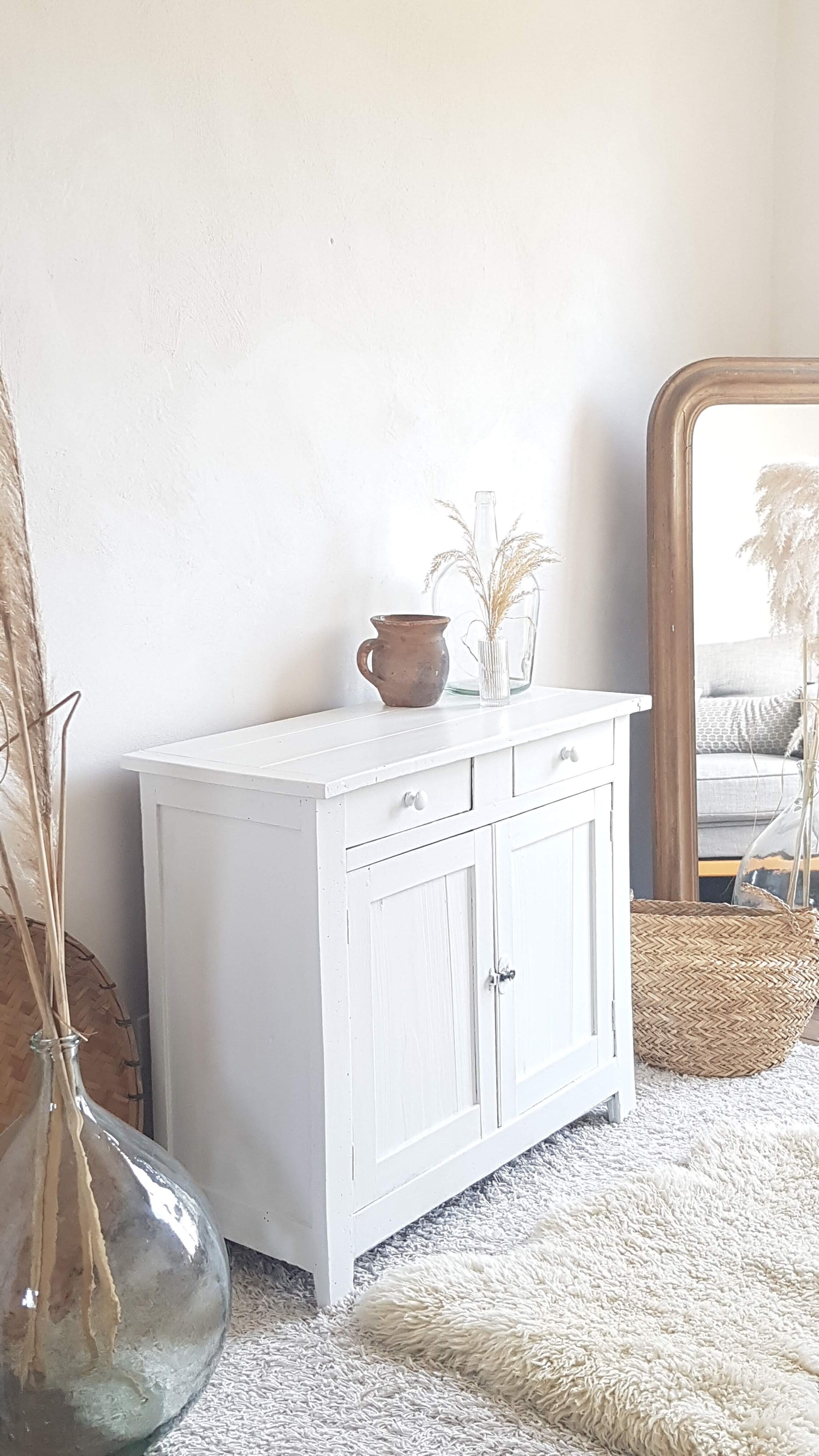 Old White Parisian Buffet