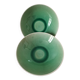 Two celadon crackle effect deep plates