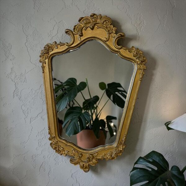 Miroir baroque doré vintage / miroir mural