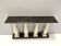 Ivory Hand-Painted Beech Console / Balustrade with a Marble Effect and Two