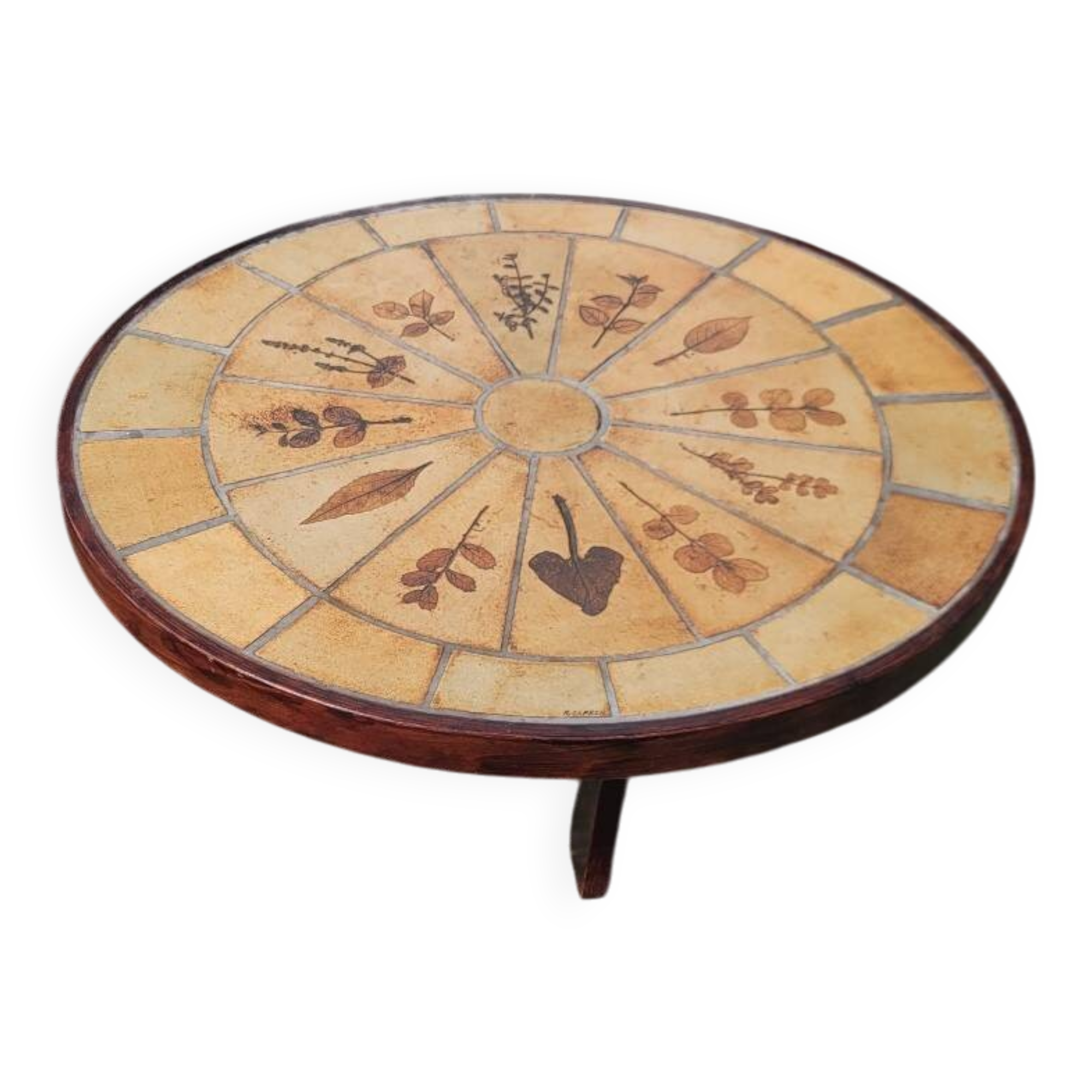 "Herbarium" model coffee table by Roger Capron for Vallauris