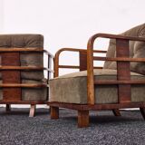Lajos Kozma, important Art Deco  armchairs by Budapest Werkstatte, 1930s
