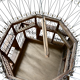 Large vintage Tunisian handmade birdcage