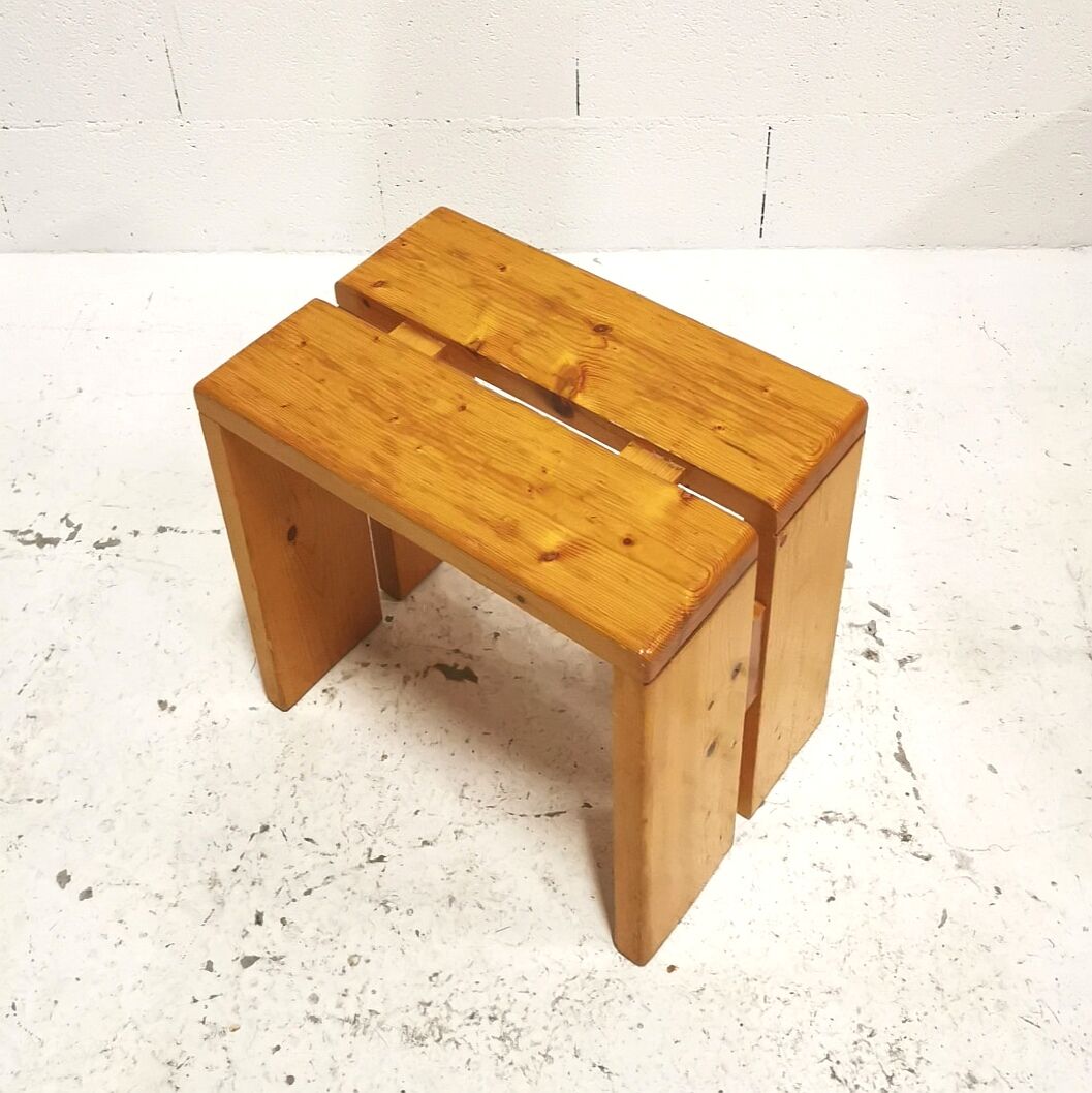 Stool " Les Arcs " by Charlotte Perriand, 1960