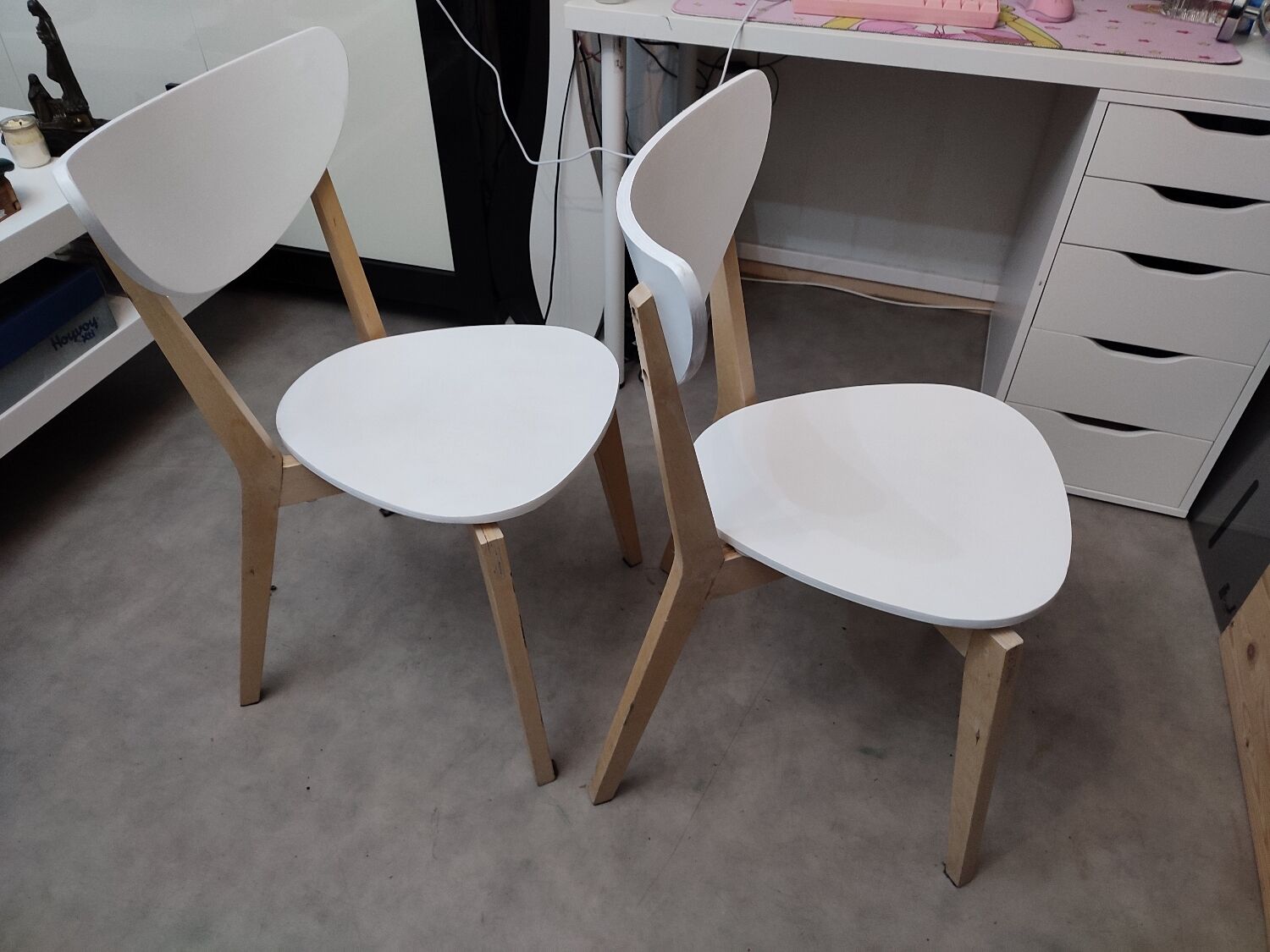 2 Ikea nordmyra chairs