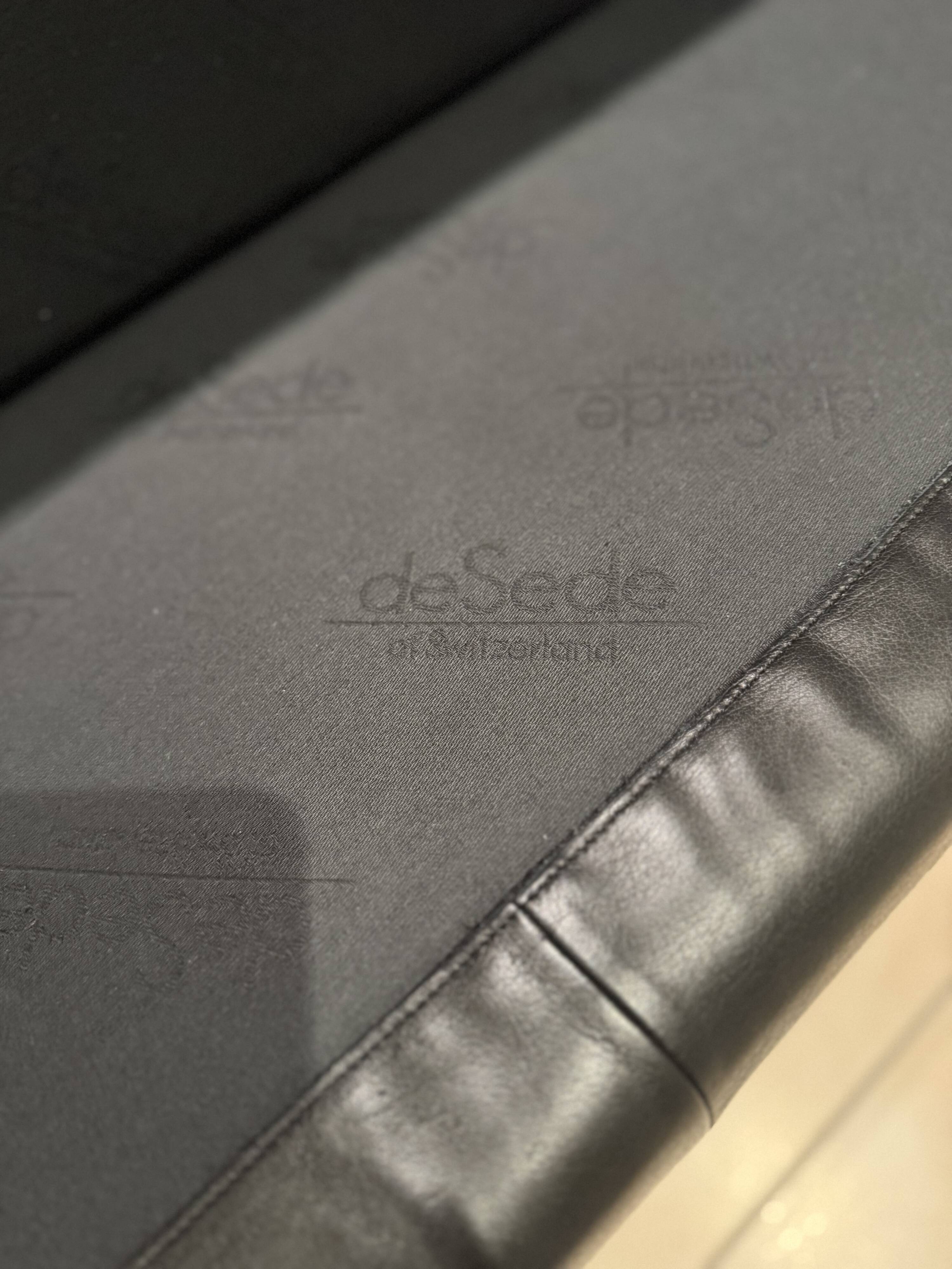 Black leather sofa by Sede – Design by Andrée Putman – 1990s