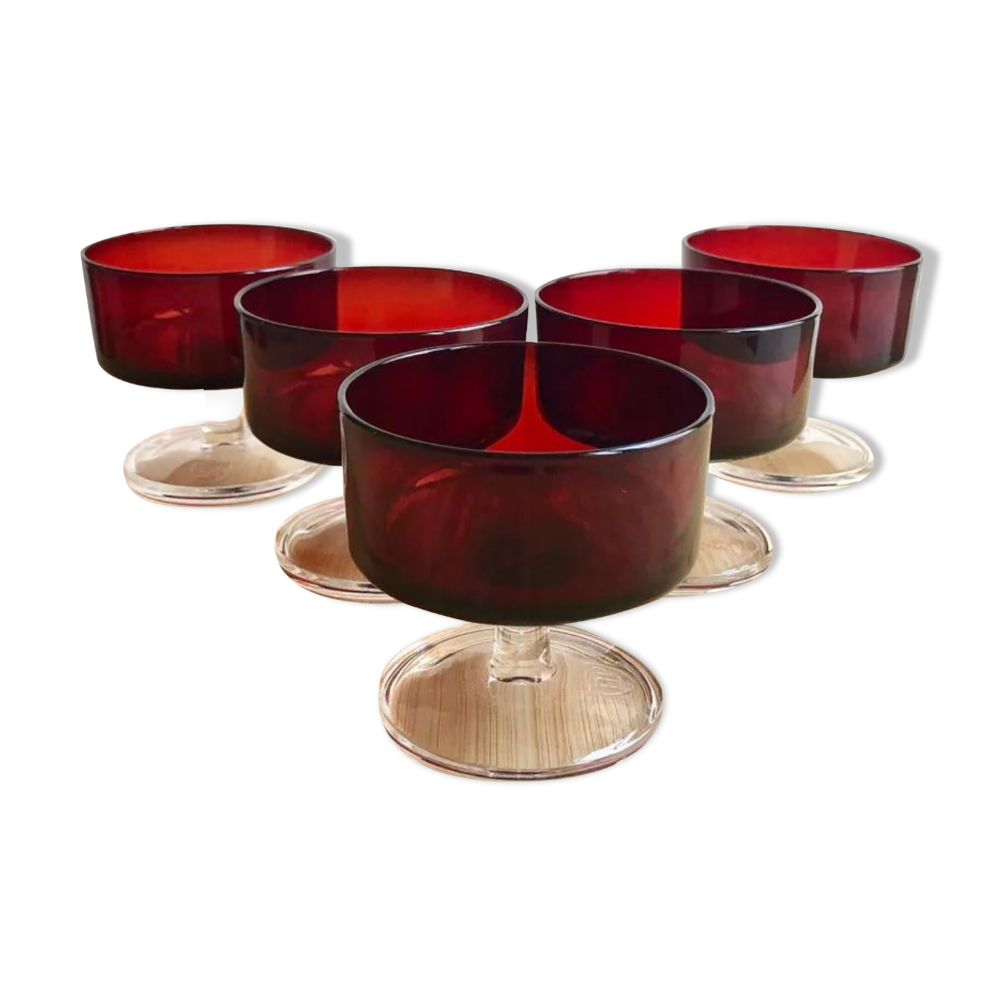 BP Red Luminarc Cups