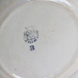 Antique deep plates in ivory and blue ironstone - Manufacture de G