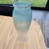 Glass vase with enamel flowers circa 1900