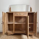 Art Deco oak sideboard with mirror (removable)