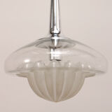 Vintage glass hanging lamp by Peill & Putzler, 1960