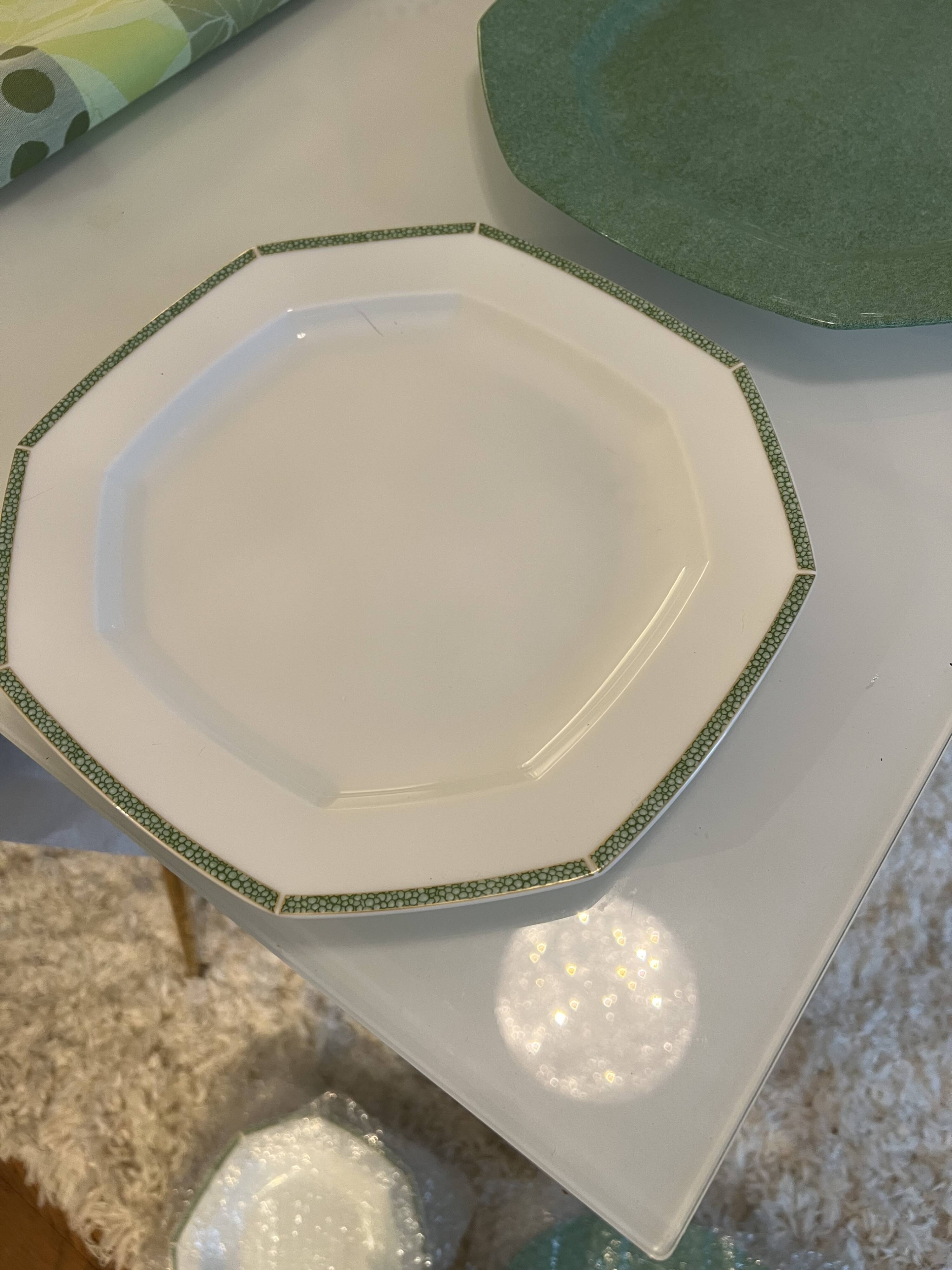 Service of 18 pieces in Limoges porcelain by Jammet-Seignolles – Celadon