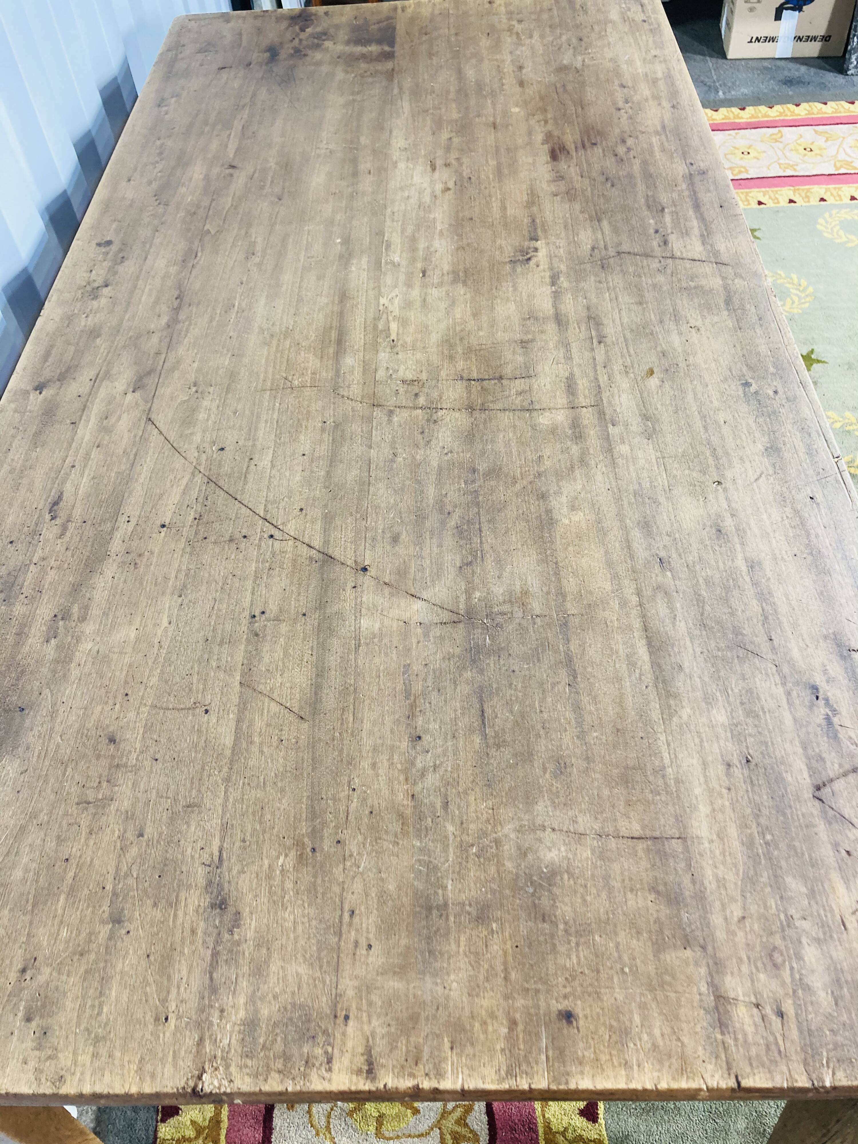 Poplar and oak farm table