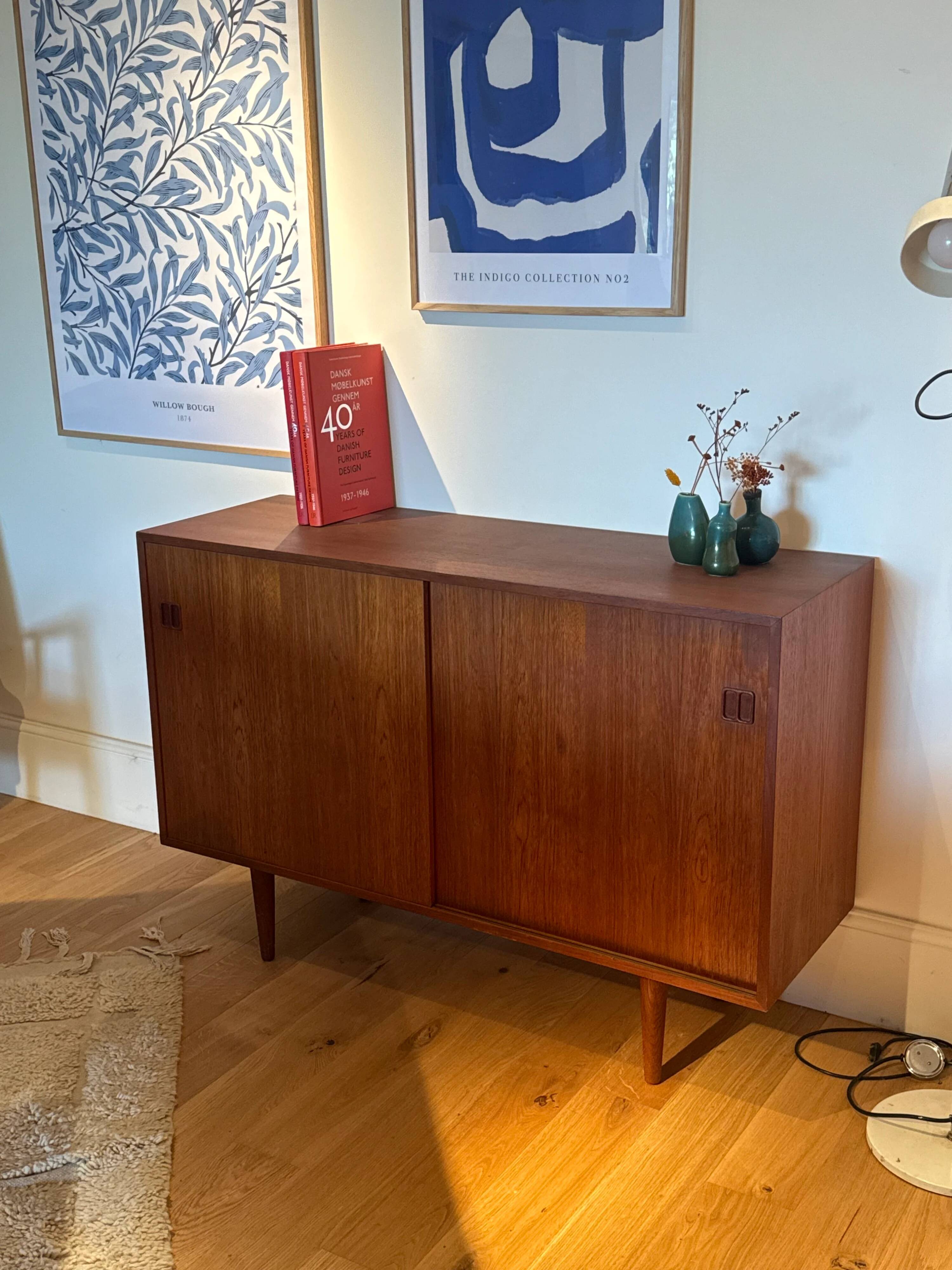 Small vintage Scandinavian teak sideboard "Matilda"