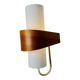 Nx40 Wall Lamp In Wood And Opal Glass By Louis Kalff For Philips, The Netherlands, 1950S