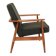 Mid Century Lounge Chair by M. Zieliński, Poland 1960, Olive Wool