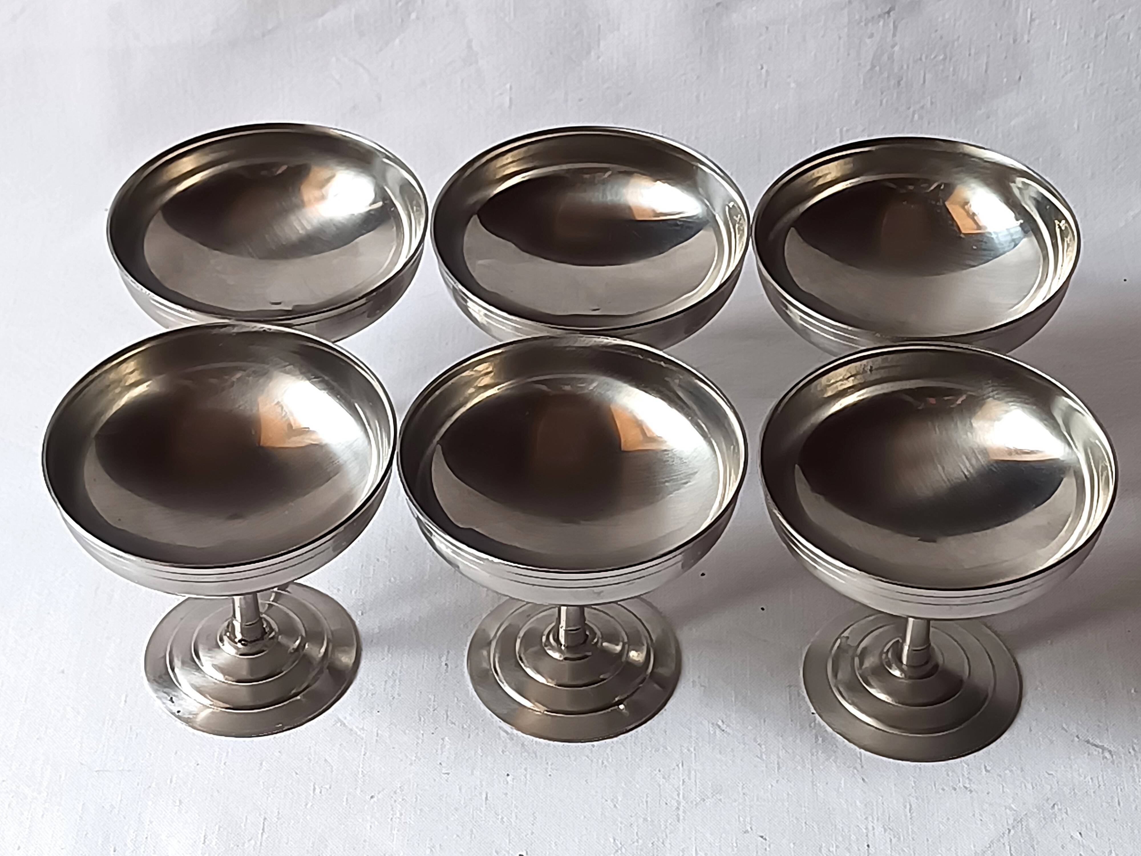 6 cups by Letang & Remy vintage design France