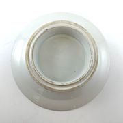 Compotier or flat cut with monogrammed white biscuit cake
