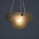 Art nouveau suspension in roses decoration glass