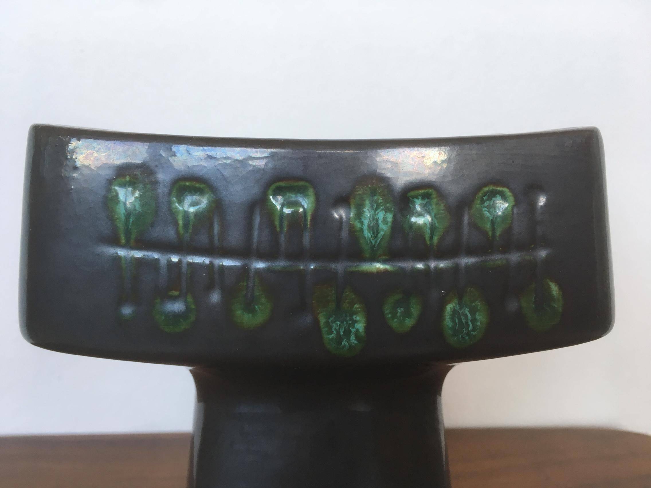 Midcentury Ceramic Design Candlestick by Jitka Forejtova, 1960s