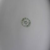 Big plat in porcelaine of Limoges white gold net, brand green star