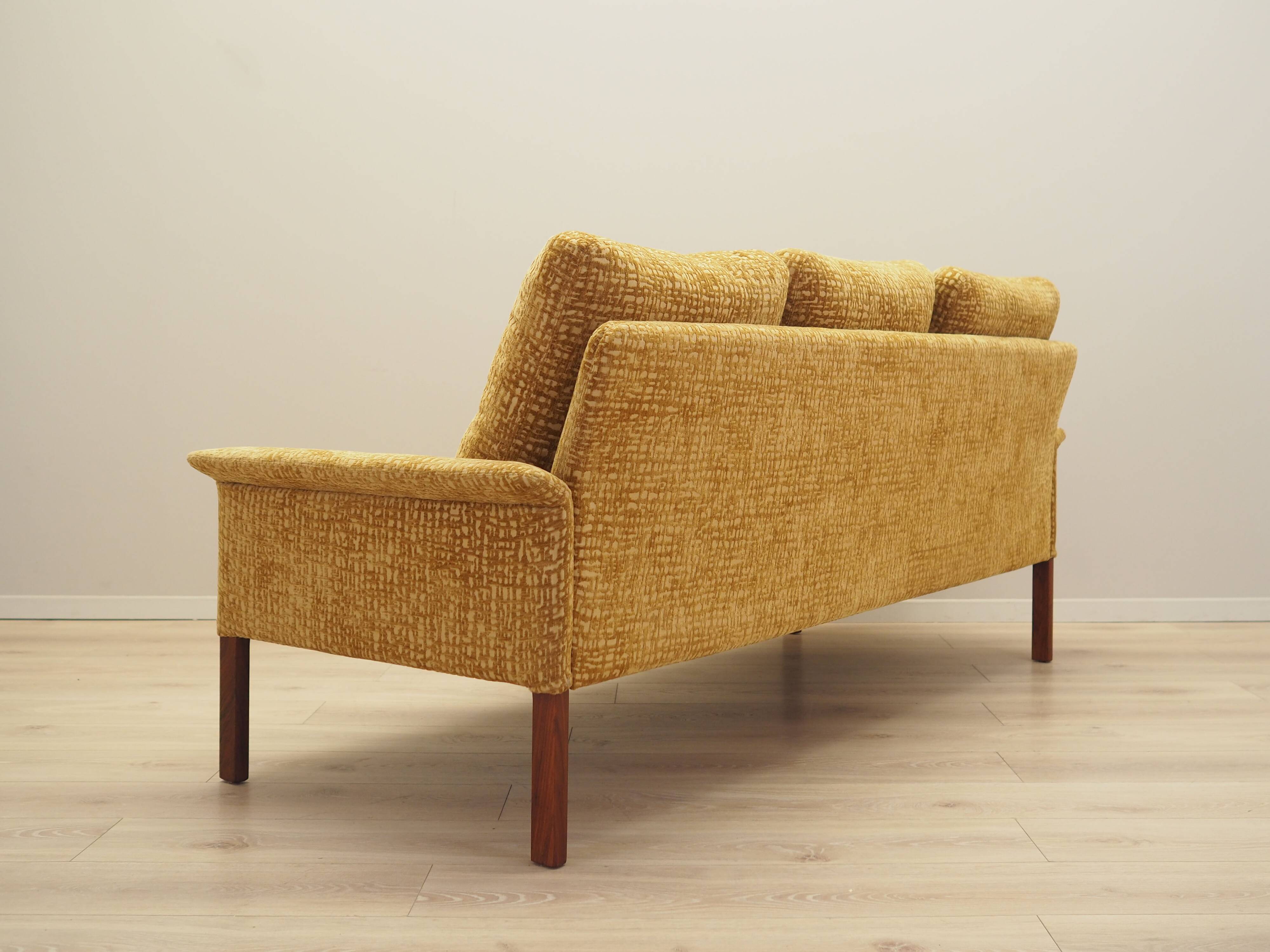 Mustard sofa, Danish design, 1960s, designer: Hans Olsen