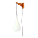 Vintage Tear Drop Wall Lamp in Teak and White Glass, Denmark, 1960s