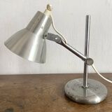 Lampe cocotte , lampe de bureau argentée