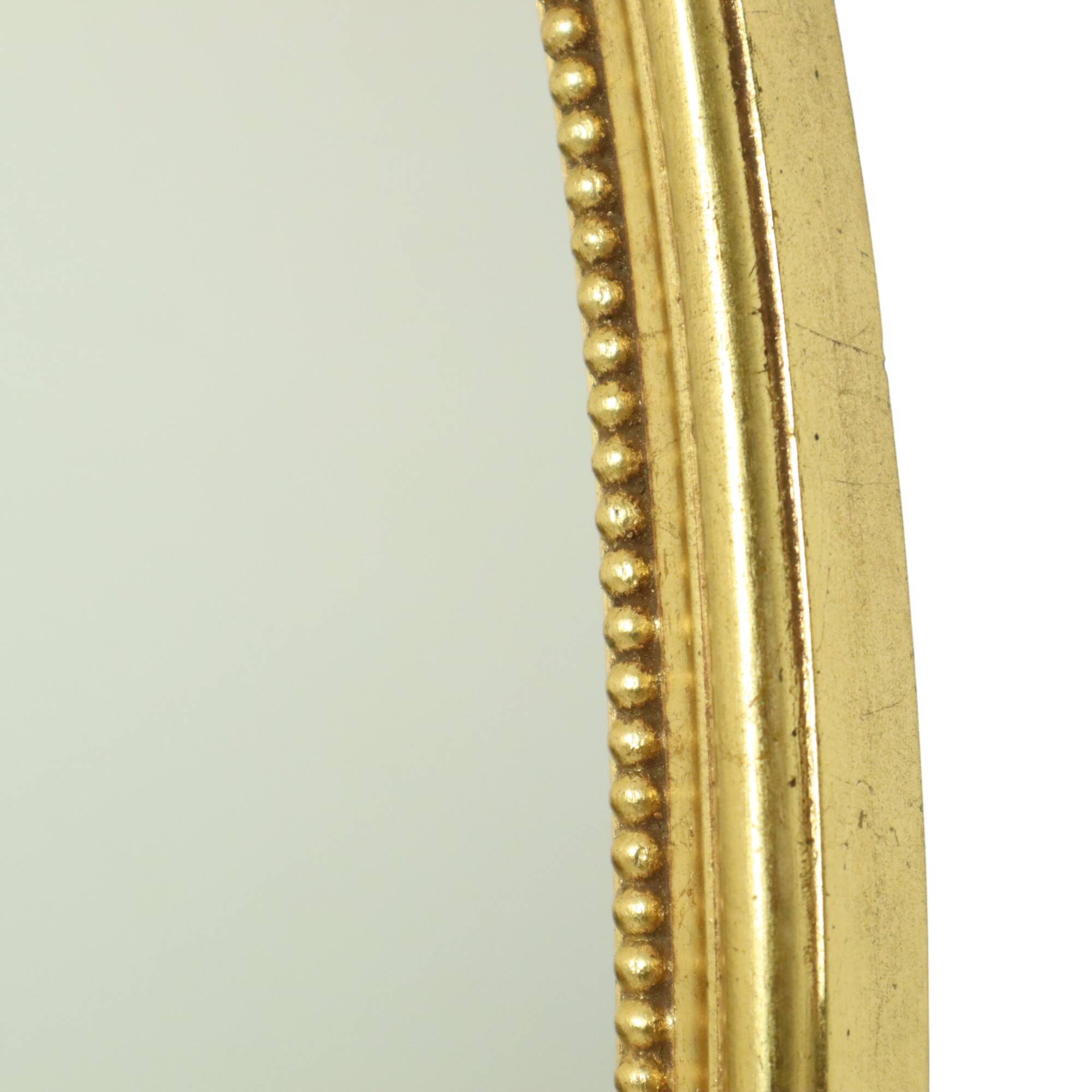 Large Oval Gold Mirror Hollywood Regency Style 70cm