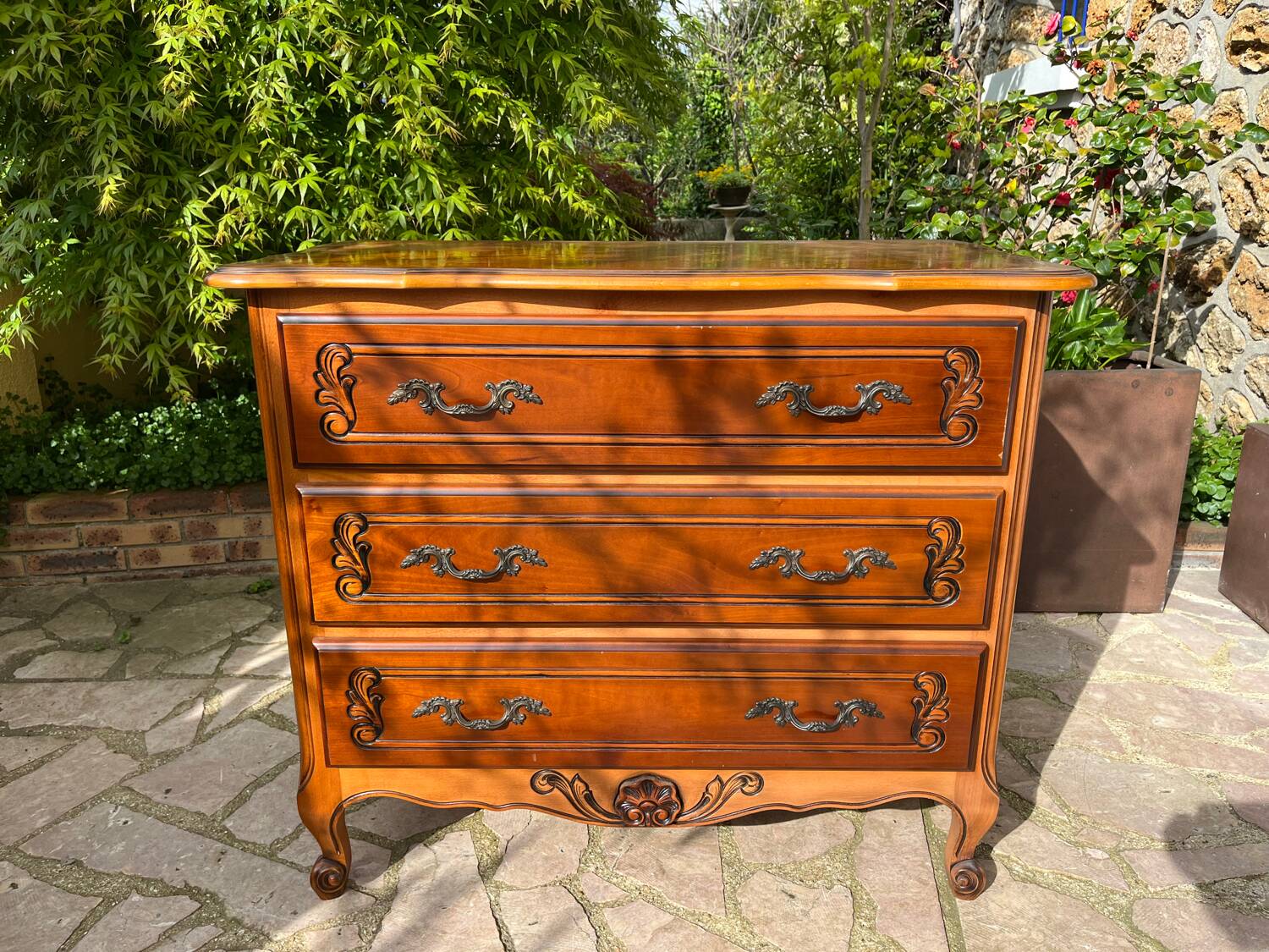Three-drawer cherry chest of drawers