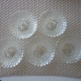 Lot de 5 coupelles en verre moulé