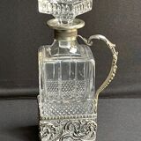 Decanter with handle frame Crystal factory A H (Western Germany)