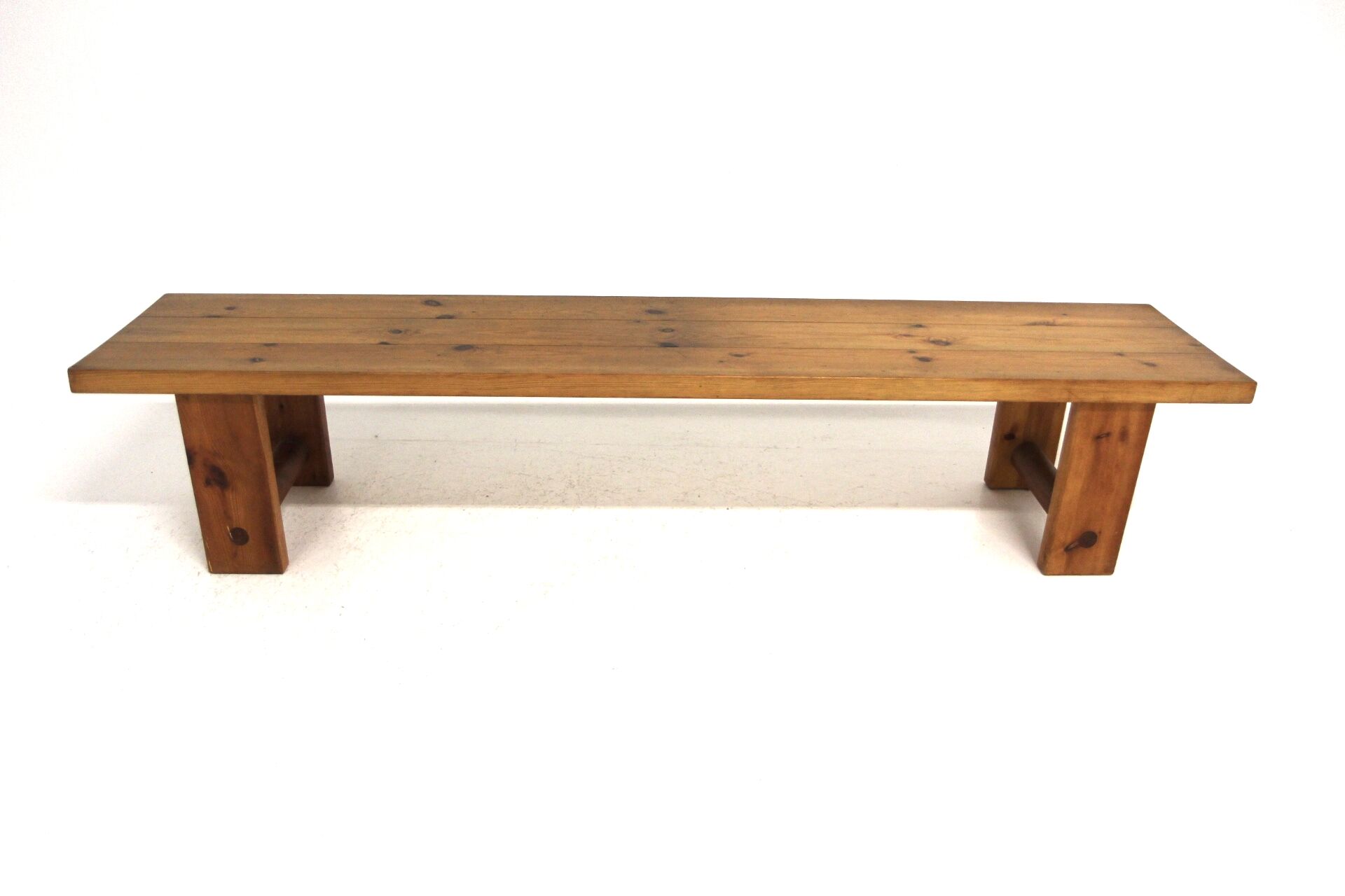 Minimalist pine bench, Sweden, 1970