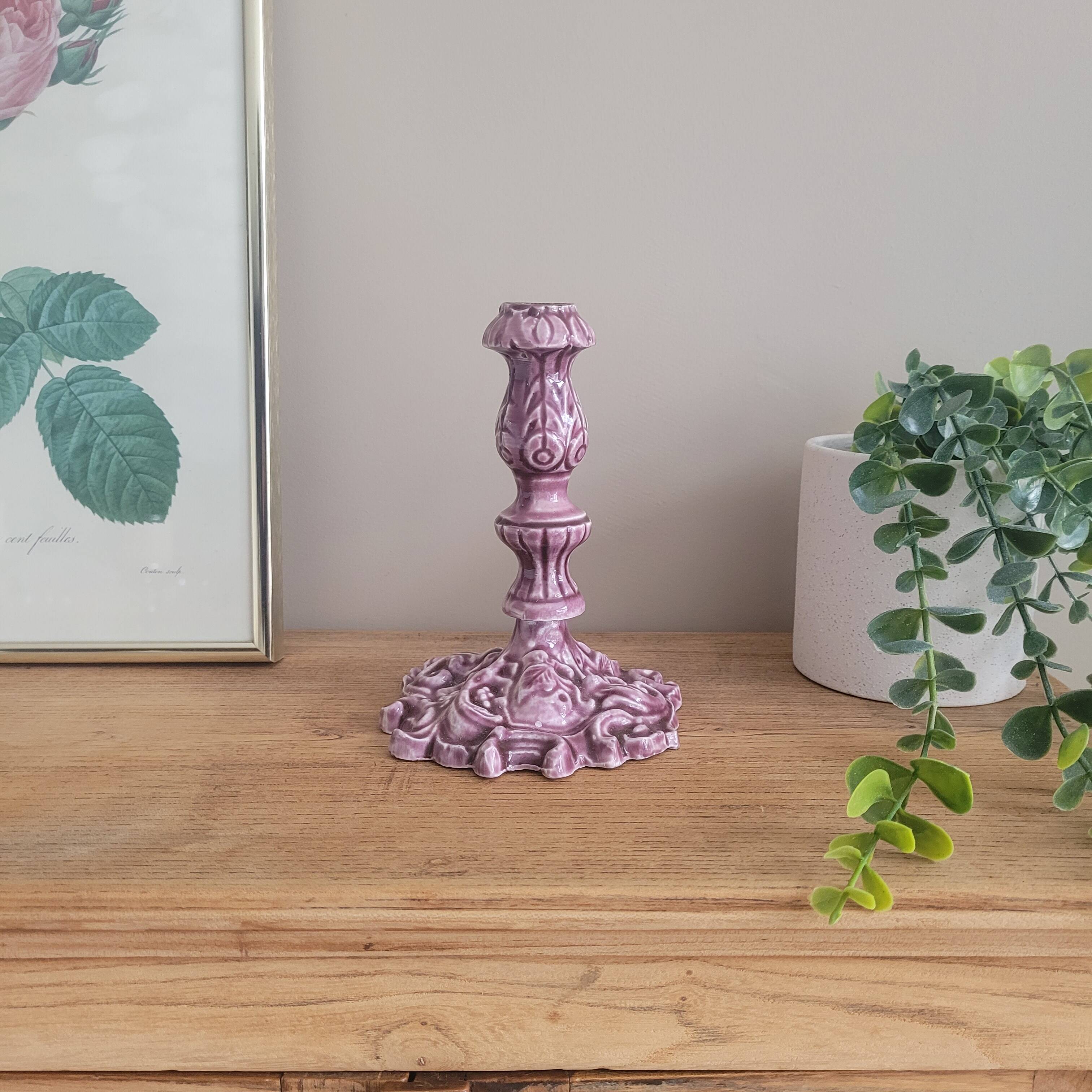 La Redoute x Selency ceramic candle holder 09 mauve