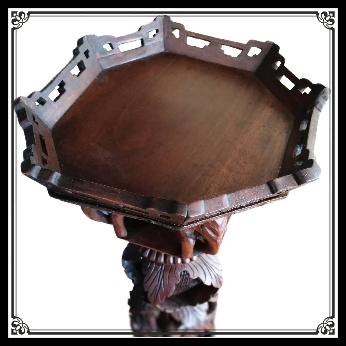 Carved wooden stand - 19th century Qing dynasty - Art furniture