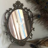 Vintage Italian brass mirror