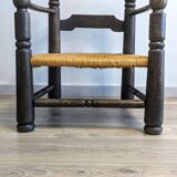 Genuine  Dudouyt style low oak armchair, 1940s