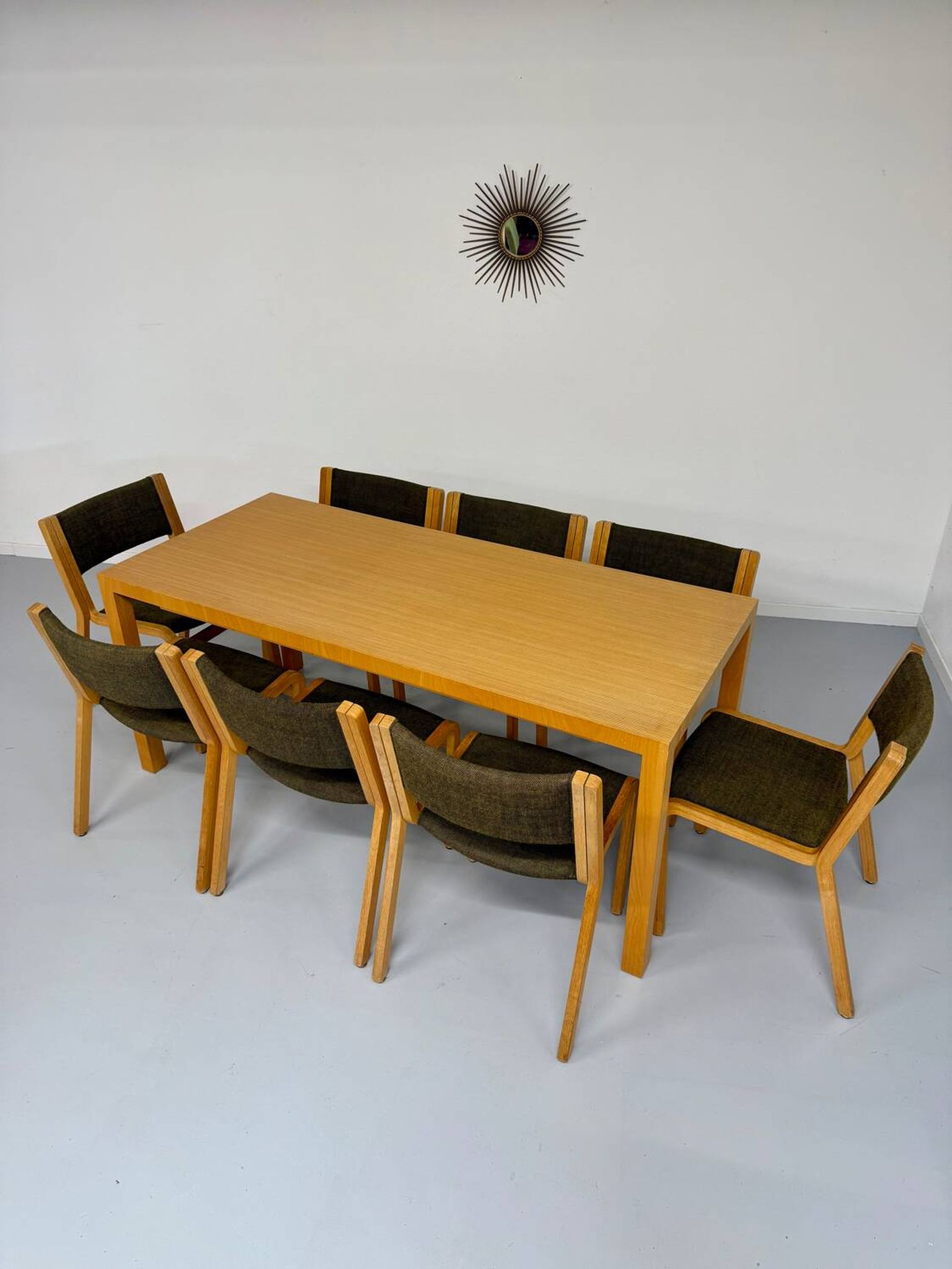 Set of 8 Thygesen and Sorensen / Magnus Olesen designer chairs from the 70s