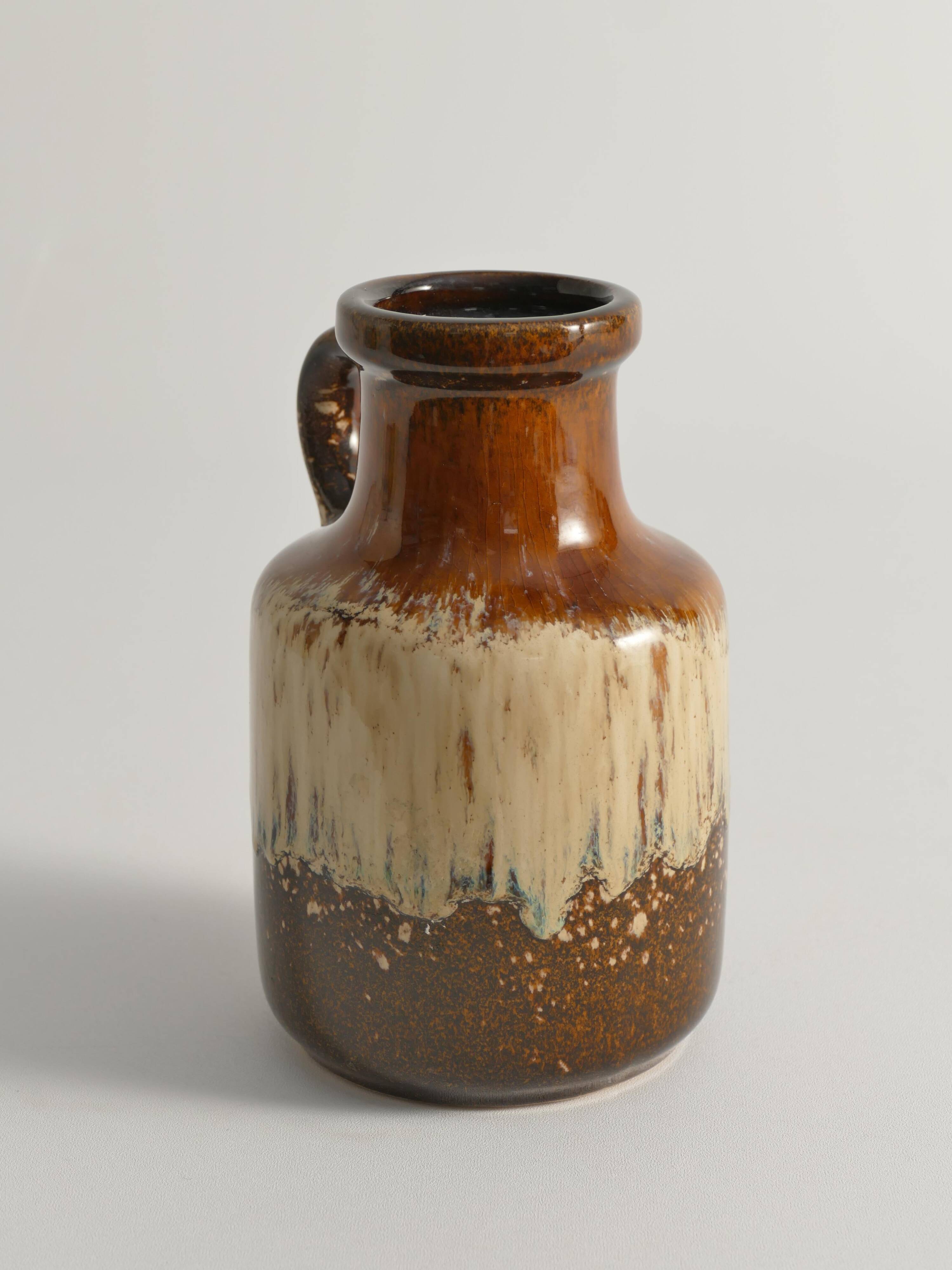 Mid-Century Modern Fat Lava Drip Glaze Ceramic Vase, West Germany, 1970s
