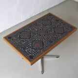 Mid-century mosaic swivel side table | 1960s