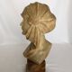 Sculpture alabaster 1900 by l romiti rebecca bust art nouveau double patina