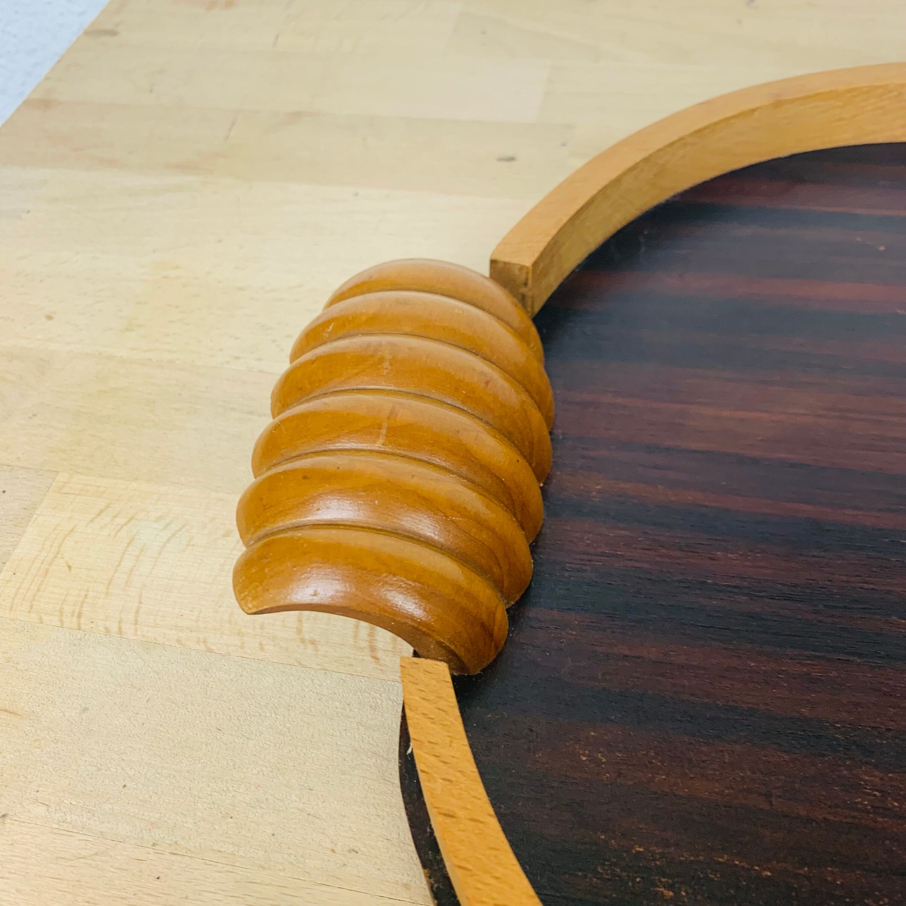 Art deco wood tray 52 cm