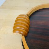 Art deco wood tray 52 cm