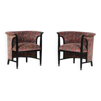 1980s Pair of unique armchairs by Selva, Italy